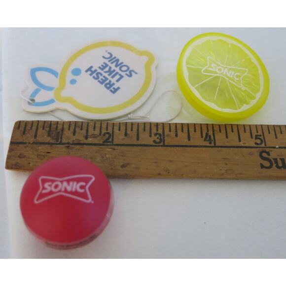 Sonic Drive In Unreleased Lemon Slice Clip/Air Fresheners/Lip Balm Promo New - Picture 8 of 8
